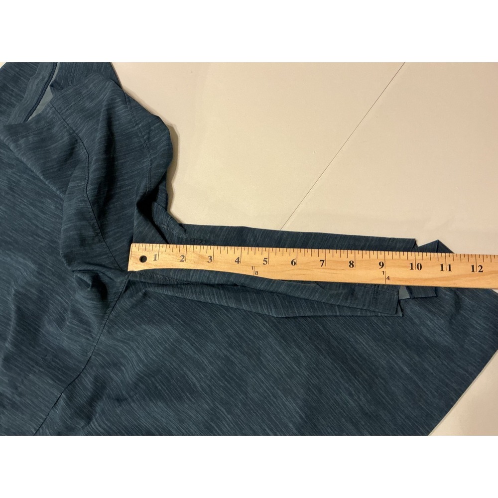Lululemon Mens Athletic Shorts Dark Teal Space Dye Heathered Drawstring Sz XS - Picture 3 of 5